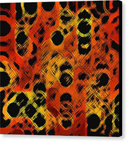 Black Dotted Abstract Design - Canvas Print