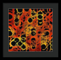 Black Dotted Abstract Design - Framed Print