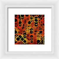 Black Dotted Abstract Design - Framed Print