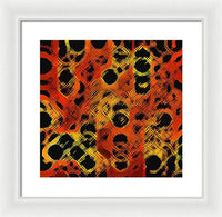 Black Dotted Abstract Design - Framed Print