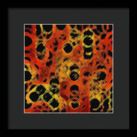Black Dotted Abstract Design - Framed Print