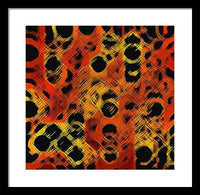 Black Dotted Abstract Design - Framed Print