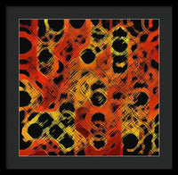 Black Dotted Abstract Design - Framed Print