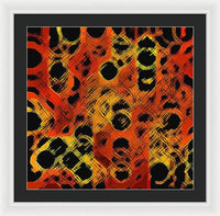 Black Dotted Abstract Design - Framed Print