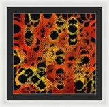 Black Dotted Abstract Design - Framed Print