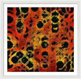 Black Dotted Abstract Design - Framed Print
