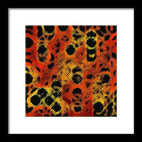 Black Dotted Abstract Design - Framed Print