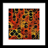 Black Dotted Abstract Design - Framed Print