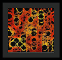 Black Dotted Abstract Design - Framed Print