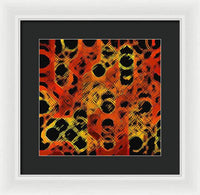 Black Dotted Abstract Design - Framed Print