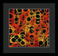 Black Dotted Abstract Design - Framed Print