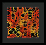 Black Dotted Abstract Design - Framed Print