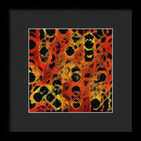 Black Dotted Abstract Design - Framed Print