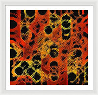 Black Dotted Abstract Design - Framed Print