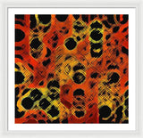 Black Dotted Abstract Design - Framed Print
