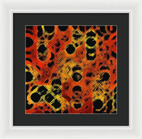 Black Dotted Abstract Design - Framed Print