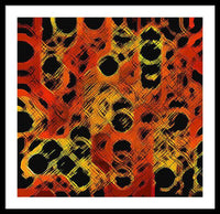 Black Dotted Abstract Design - Framed Print