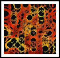Black Dotted Abstract Design - Framed Print
