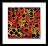 Black Dotted Abstract Design - Framed Print