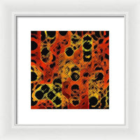 Black Dotted Abstract Design - Framed Print