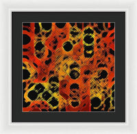Black Dotted Abstract Design - Framed Print