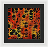 Black Dotted Abstract Design - Framed Print
