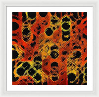 Black Dotted Abstract Design - Framed Print