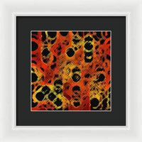 Black Dotted Abstract Design - Framed Print