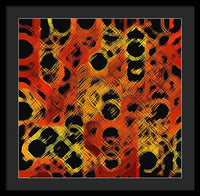 Black Dotted Abstract Design - Framed Print