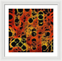 Black Dotted Abstract Design - Framed Print