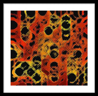 Black Dotted Abstract Design - Framed Print