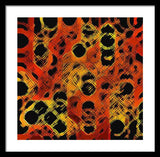 Black Dotted Abstract Design - Framed Print
