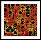 Black Dotted Abstract Design - Framed Print