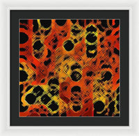 Black Dotted Abstract Design - Framed Print