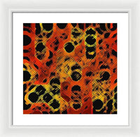 Black Dotted Abstract Design - Framed Print