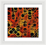 Black Dotted Abstract Design - Framed Print