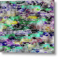 Choppy Kool Colors Abstraction - Metal Print