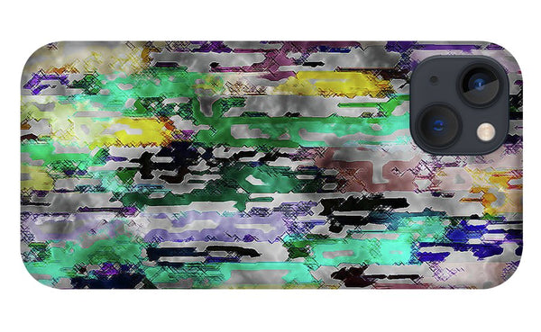 Choppy Kool Colors Abstraction - Phone Case