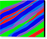 Colorful Toonish Stripes Abstract - Canvas Print