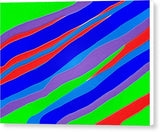 Colorful Toonish Stripes Abstract - Canvas Print