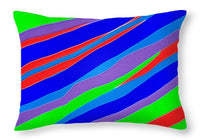 Colorful Toonish Stripes Abstract - Throw Pillow