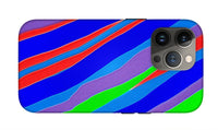 Colorful Toonish Stripes Abstract - Phone Case