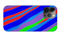 Colorful Toonish Stripes Abstract - Phone Case