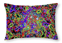 Glowing Color Lines Space Abstraction  - Throw Pillow