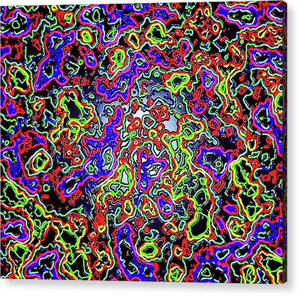 Glowing Color Lines Space Abstraction  - Acrylic Print