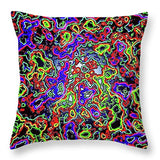 Glowing Color Lines Space Abstraction  - Throw Pillow