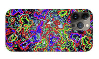 Glowing Color Lines Space Abstraction  - Phone Case