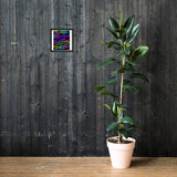 Vibrant Zig Zag Abstract- Framed photo paper poster