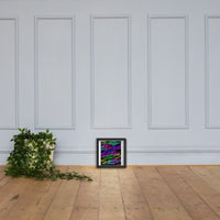 Vibrant Zig Zag Abstract- Framed photo paper poster