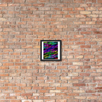 Vibrant Zig Zag Abstract- Framed photo paper poster